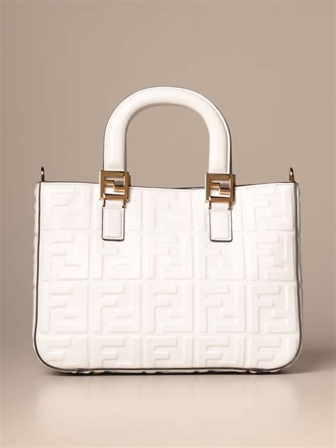 fendi white tote bag|authentic fendi tote.